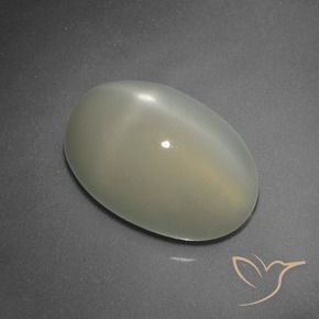7.47캐럿 천연 연노랑 스타 문스톤, 타원형, 투명한