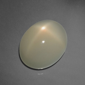 7.26캐럿 천연 소박 브라운 스타 문스톤, 타원형 컷, 13.4×10.7 mm, 투명한