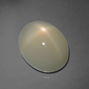 7.26캐럿 천연 소박 브라운 스타 문스톤, 타원형 컷, 13.4×10.7 mm, 투명한