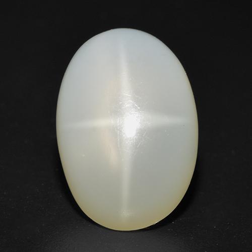 5.32캐럿 천연 따뜻한 화이트 스타 문스톤, 타원형 컷, 14×9.6 mm, 투명한