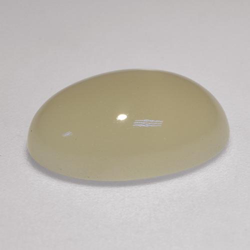 5.20캐럿 천연 소박 브라운 스타 문스톤, 타원형 컷, 14.1×9.3 mm, 투명한
