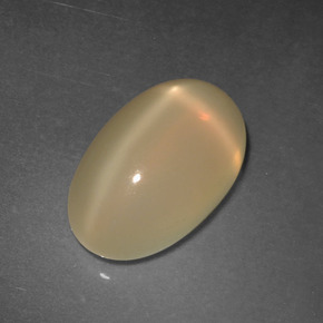 4.95캐럿 천연 귤 스타 문스톤, 타원형 컷, 13.1×8.2 mm, 투명한