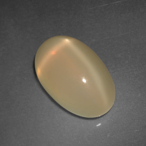 4.95캐럿 천연 귤 스타 문스톤, 타원형 컷, 13.1×8.2 mm, 투명한
