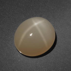 4.80캐럿 천연 미디엄 다크 오렌지 스타 문스톤, 타원형 컷, 11×9.7 mm, 투명한