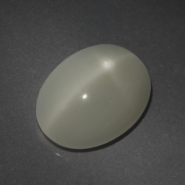 7.01캐럿 천연 따뜻한 화이트 스타 문스톤, 타원형 컷, 14.9×11.1 mm, 투명한