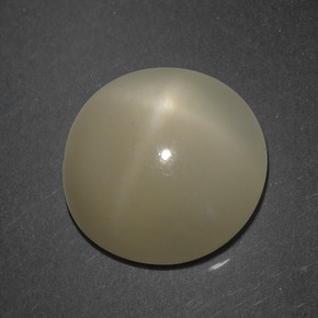 7.18캐럿 천연 라이트 브라운 스타 문스톤, 라운드 컷, 12.50 mm, 투명한
