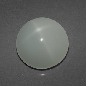 6.77캐럿 천연 크림 스타 문스톤, 라운드 컷, 11.45 mm, 투명한