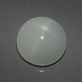 6.77캐럿 천연 크림 스타 문스톤, 라운드 컷, 11.45 mm, 투명한