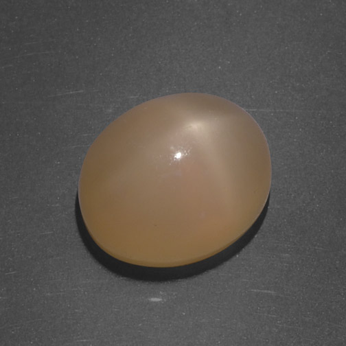 5.16캐럿 천연 멜론 오렌지 스타 문스톤, 타원형 컷, 11.1×9.2 mm, 투명한