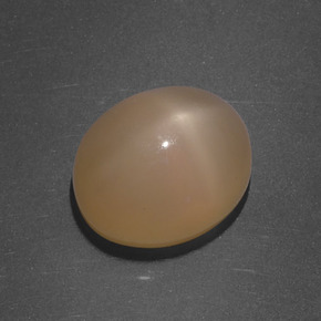 5.16캐럿 천연 멜론 오렌지 스타 문스톤, 타원형 컷, 11.1×9.2 mm, 투명한