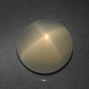 4.95캐럿 천연 크림 스타 문스톤, 라운드 컷, 9.97 mm, 투명한