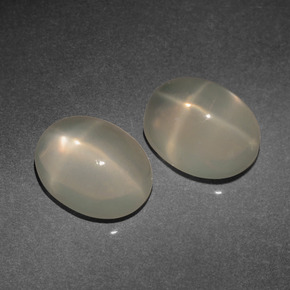 캐럿 천연 크림 스타 문스톤 보석, 타원형 컷, 9.1×7.1 mm, 투명한