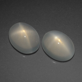 캐럿 천연 크림 스타 문스톤 보석, 타원형 컷, 9.1×7.2 mm, 투명한