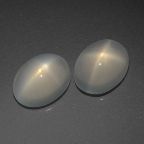캐럿 천연 크림 스타 문스톤 보석, 타원형 컷, 9.1×7.2 mm, 투명한