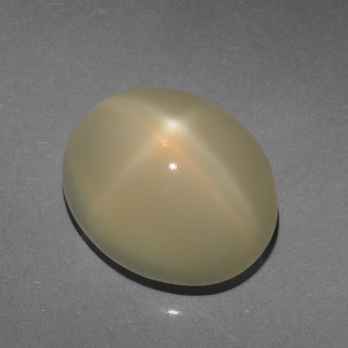 7.15캐럿 천연 오렌지 옐로우 스타 문스톤, 타원형 컷, 13.2×10.8 mm, 투명한