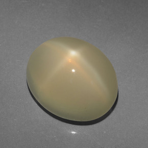 7.15캐럿 천연 오렌지 옐로우 스타 문스톤, 타원형 컷, 13.2×10.8 mm, 투명한