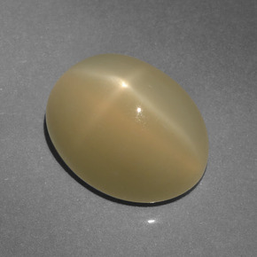 6.64캐럿 천연 라이트 또띠아 브라운 스타 문스톤, 타원형 컷, 12.6×9.7 mm, 투명한