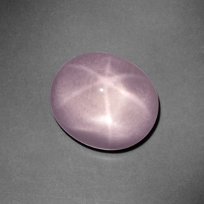 9.15캐럿 천연 분홍색 스타 로즈 쿼츠, 타원형 컷, 투명한