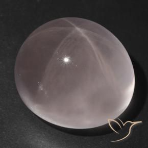 68.71캐럿 천연 라이트 핑크 스타 로즈 쿼츠, 타원형 컷, 투명한