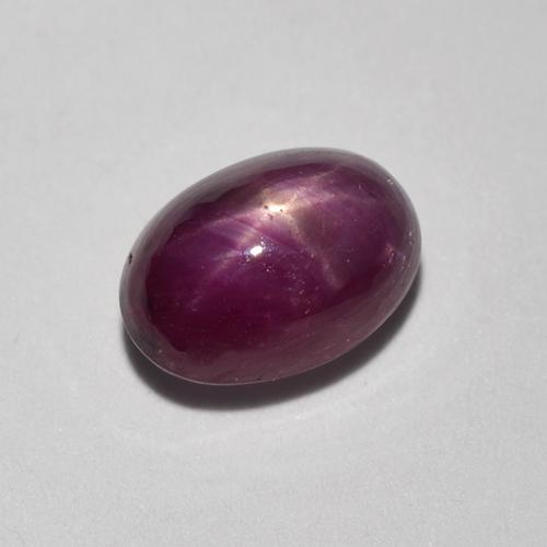 0.83캐럿 천연 핑크빛 레드 스타 루비, 타원형 컷, 5.9×4.3 mm, 투명한
