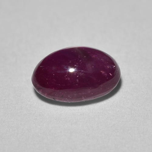 0.83캐럿 천연 핑크빛 레드 스타 루비, 타원형 컷, 5.9×4.3 mm, 투명한