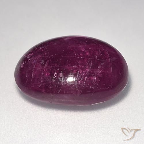 11.08캐럿 천연 라즈베리 레드 스타루비, 타원형 컷, 불투명체