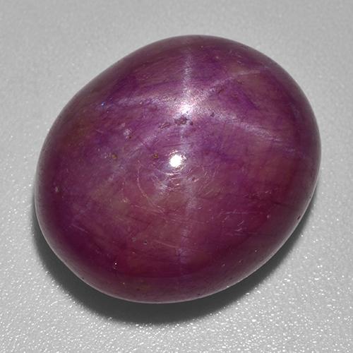 24.57캐럿 천연 딥 레드 스타루비, 타원형 컷, 불투명체