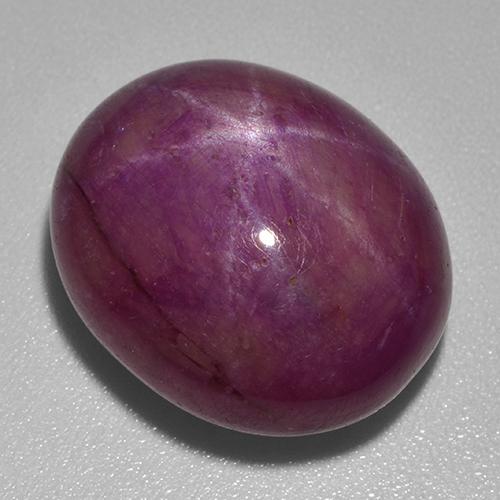 24.57캐럿 천연 딥 레드 스타루비, 타원형 컷, 불투명체