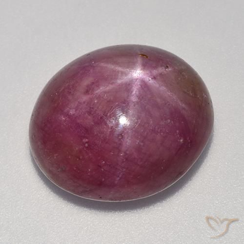 17.49ct 자연스러운 적자색 스타루비, 타원형, 투명한