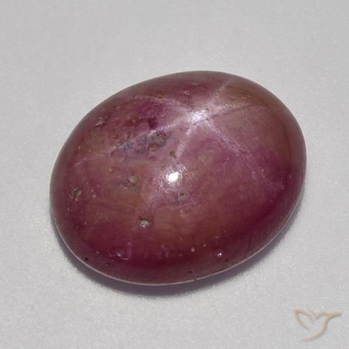 9.53ct 자연스러운 플럼 퍼플 스타루비, 타원형, 불투명체