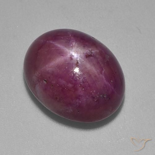 13.24ct 자연스러운 적자색 스타루비, 타원형, 불투명체