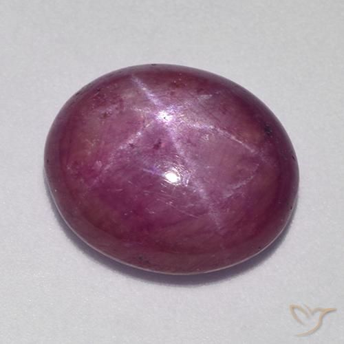 9.50ct 자연스러운 미디엄 다크 퍼플 스타루비, 타원형, 불투명체