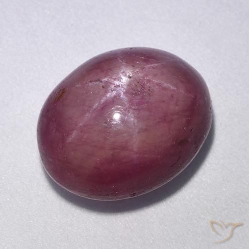 11.40ct 자연스러운 미디엄 퍼플 스타루비, 타원형, 불투명체