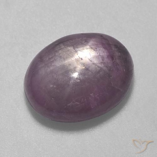 6.59ct 자연스러운 라이트 퍼플 스타루비, 타원형, 불투명체