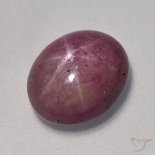 7.06ct 자연스러운 라즈베리 레드 스타루비, 타원형, 불투명체