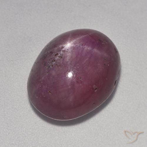 9.38ct 자연스러운 적자색 스타루비, 타원형, 불투명체