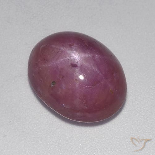 6.80ct 자연스러운 미디엄 다크 퍼플 스타루비, 타원형, 불투명체