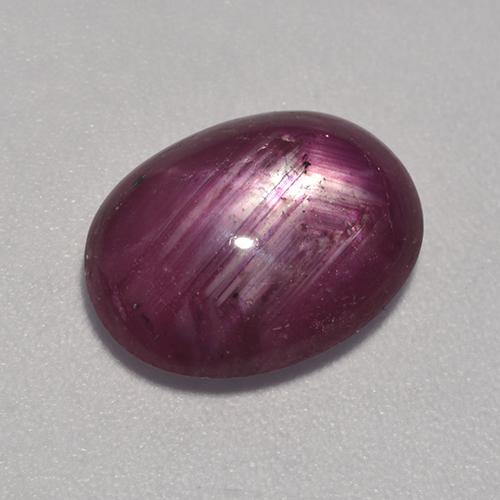 5.06캐럿 천연 딥 레드 스타루비, 타원형 컷, 투명한