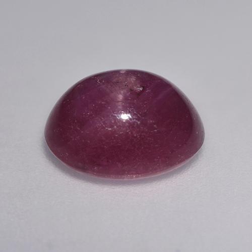 4.59캐럿 천연 라즈베리 레드 스타 루비, 타원형 컷, 9.9×8.5 mm, 투명한