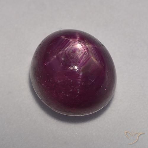 6.74ct 자연스러운 와인 레드 스타루비, 타원형, 불투명체