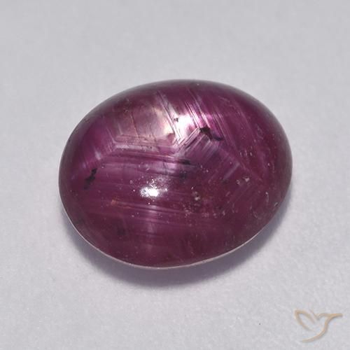 4.48ct 자연스러운 라즈베리 레드 스타루비, 타원형, 투명한
