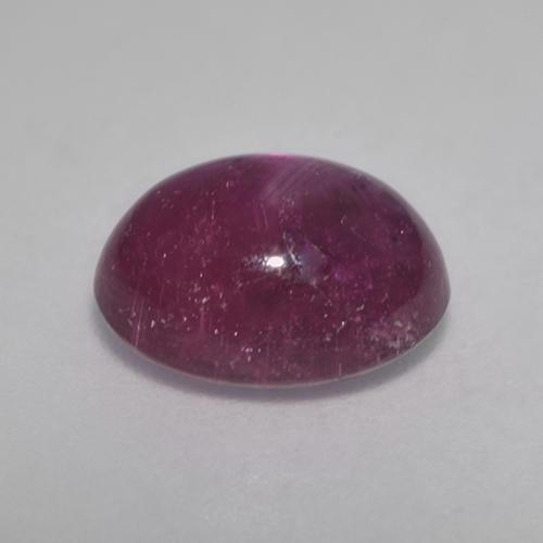 4.90캐럿 천연 미디엄 다크 퍼플 스타 루비, 타원형 컷, 10.3×8.1 mm, 투명한
