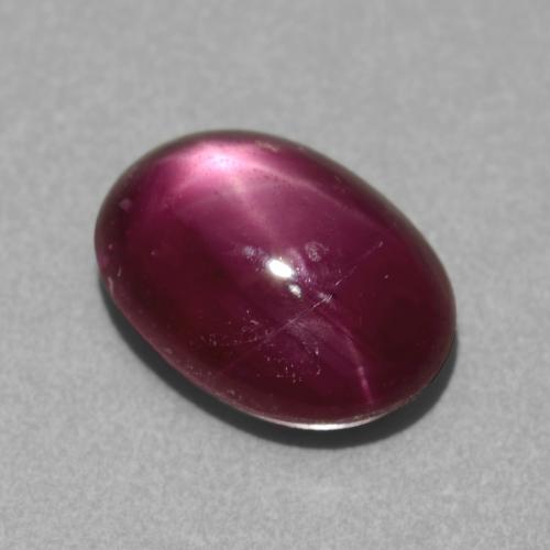 3.03캐럿 천연 라즈베리 레드 스타 루비, 타원형 컷, 9.3×6.6 mm, 투명한