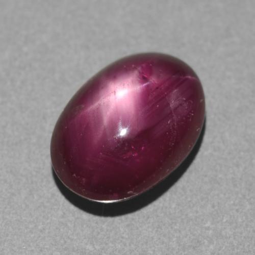 3.03캐럿 천연 라즈베리 레드 스타 루비, 타원형 컷, 9.3×6.6 mm, 투명한