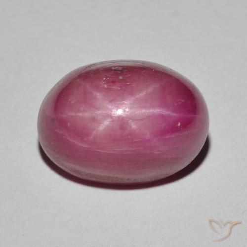 9.59ct 자연스러운 분홍빛이 도는 빨강 스타루비, 타원형, 불투명체