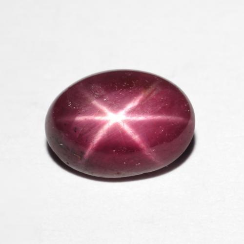 3.19캐럿 천연 다크 레드 스타 루비, 타원형 컷, 9.6×7.1 mm, 불투명체