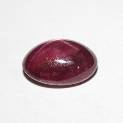 3.19캐럿 천연 다크 레드 스타 루비, 타원형 컷, 9.6×7.1 mm, 불투명체