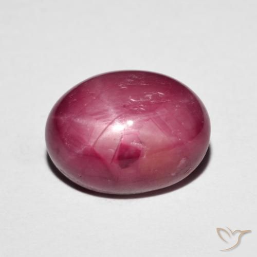 6.14ct 자연스러운 딥 레드 스타루비, 타원형, 불투명체
