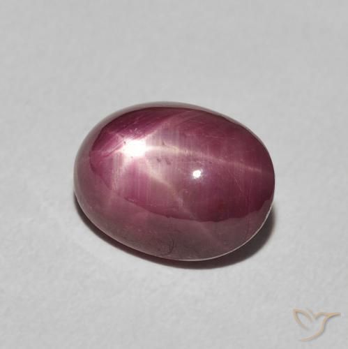 4.45캐럿 천연 Medium Light-Purple 스타루비, 타원형, 불투명체