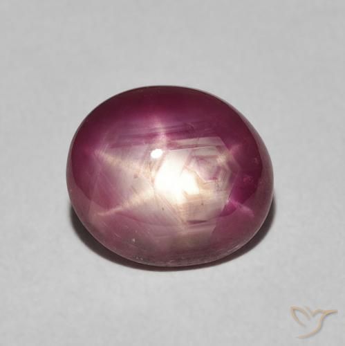 3.94ct 자연스러운 Medium Dark-Purple 스타루비, 타원형, 불투명체